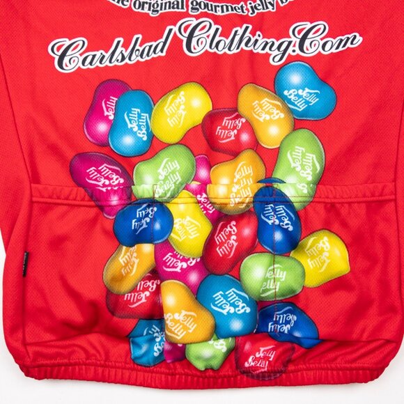 Jelly Belly Cycling Jersey Men's XL Red Full Zip Candy Pro Team Etxeondo - Picture 7 of 13